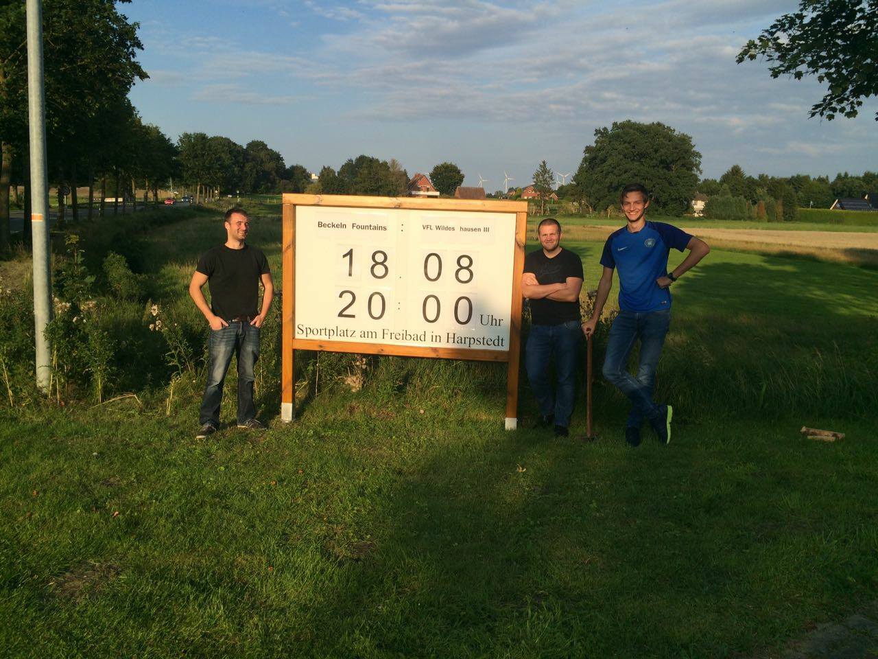Neues Schild Ortsausgang Beckeln!
